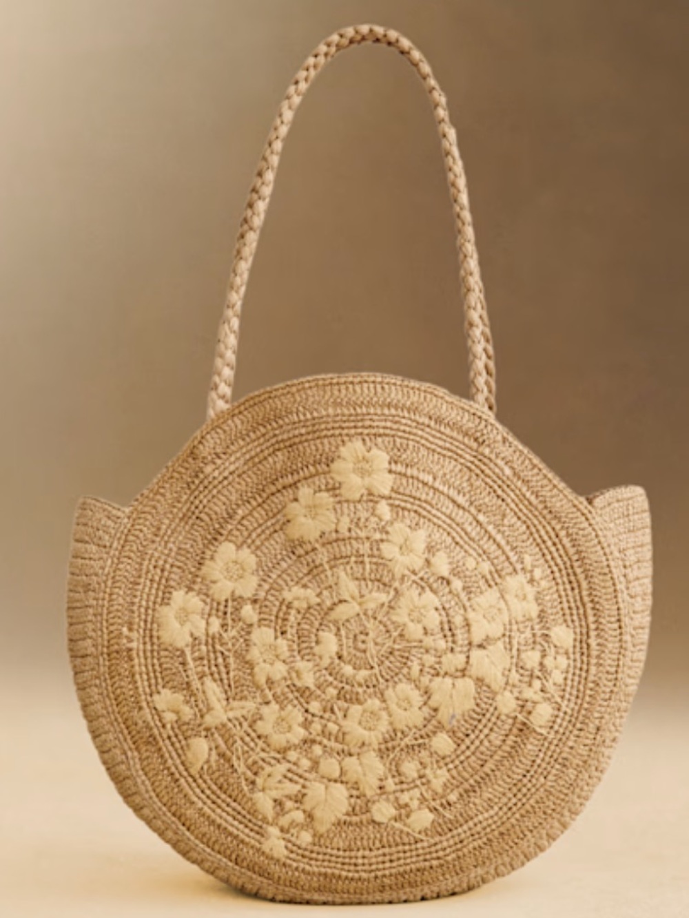 Sezane June Basket Bag Raffia with flowers 🌼 - Picture 4 of 13